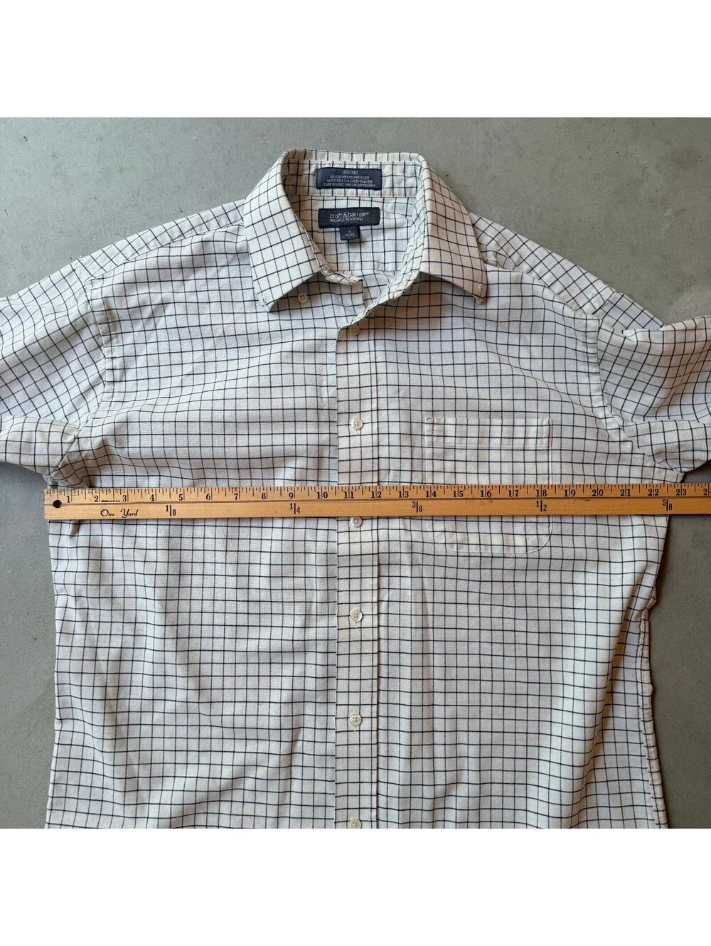 croft & barrow Men's Oxford Wrinkle-Resistant Dress Shirt Size 16 32/33 Office